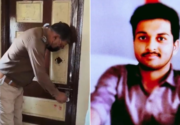 इंदौर MBA छात्रा हत्या मामले की जांच करती पुलिस टीम