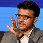 भारतीय क्रिकेटर सौरव गांगुली की मैच के दौरान तस्वीर