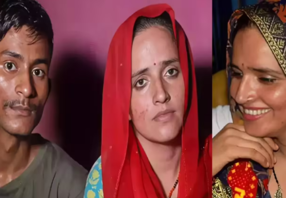 सीमा हैदर भारत आने के बाद मीडिया से बातचीत करते हुए