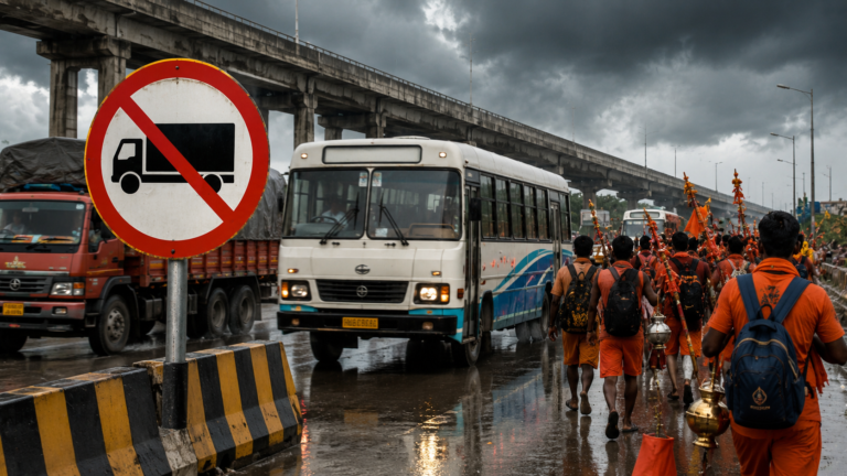 मेरठ में ट्रैफिक डायवर्जन