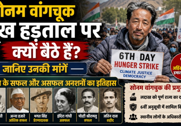 सोनम वांगचुक के भूख हड़ताल पर बैठने
