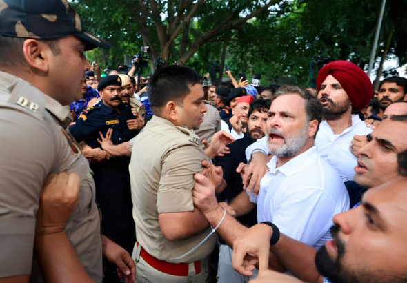 प्रदर्शन के बाद राहुल गांधी