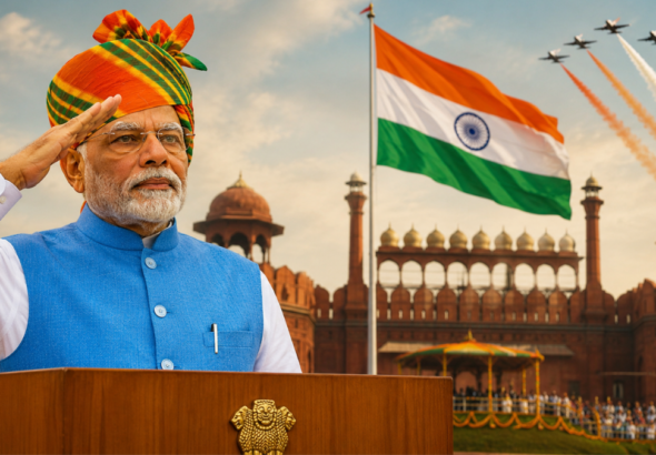 पीएम मोदी ने लाल किले से 76 मिनट का भाषण