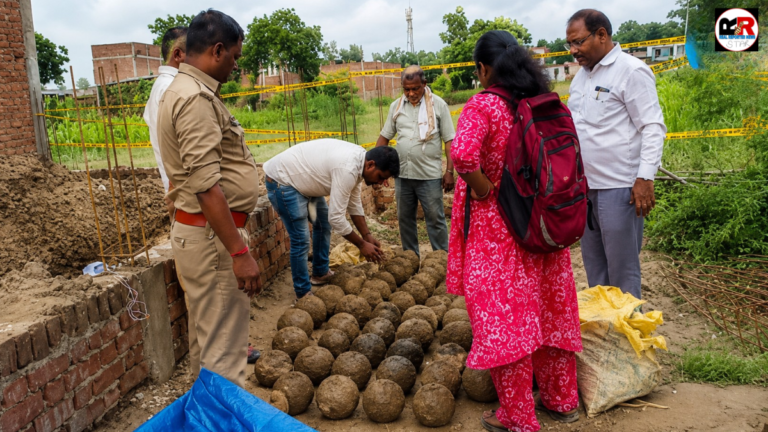29 धातु के गोले मिले