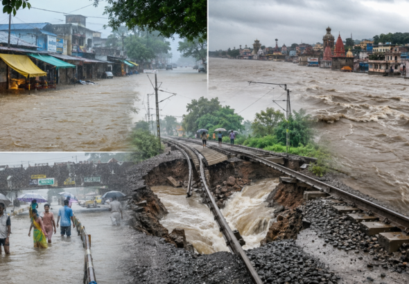 यूपी में भारी बारिश से चित्रकूट में
