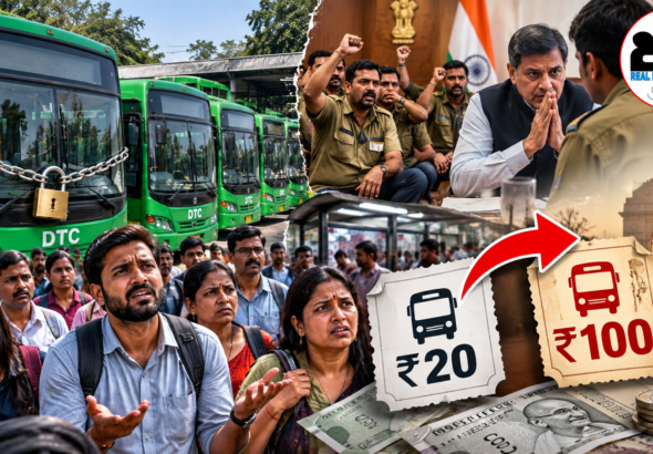 दिल्ली में DTC बस चालकों की हड़ताल
