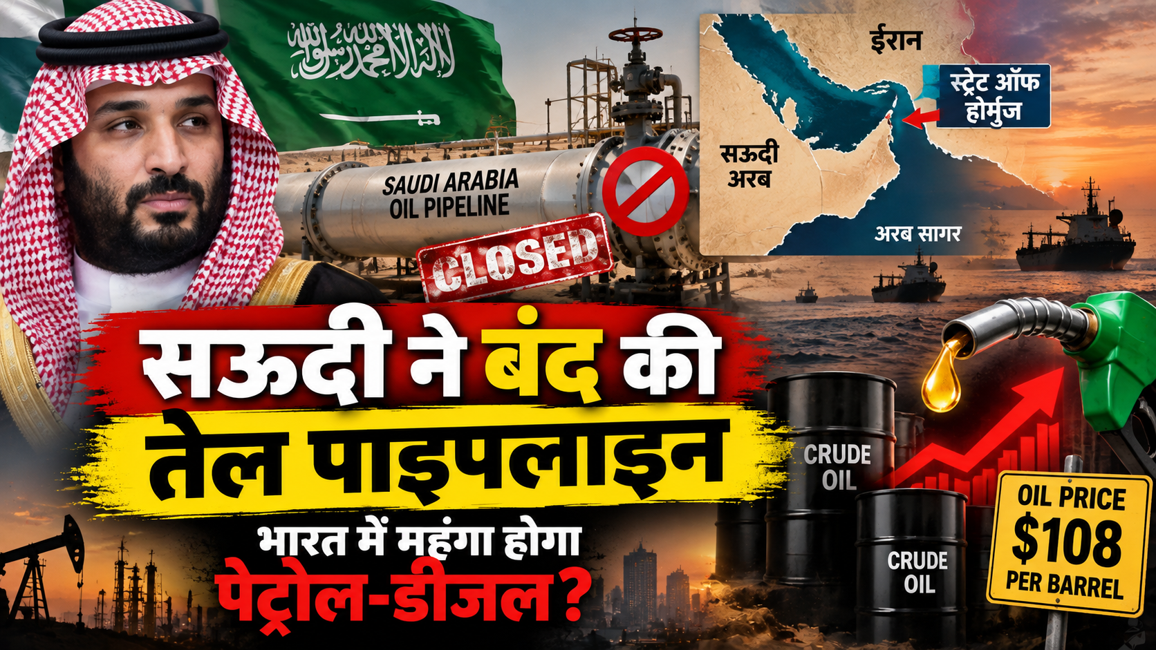 सऊदी ने बंद की तेल पाइपलाइन