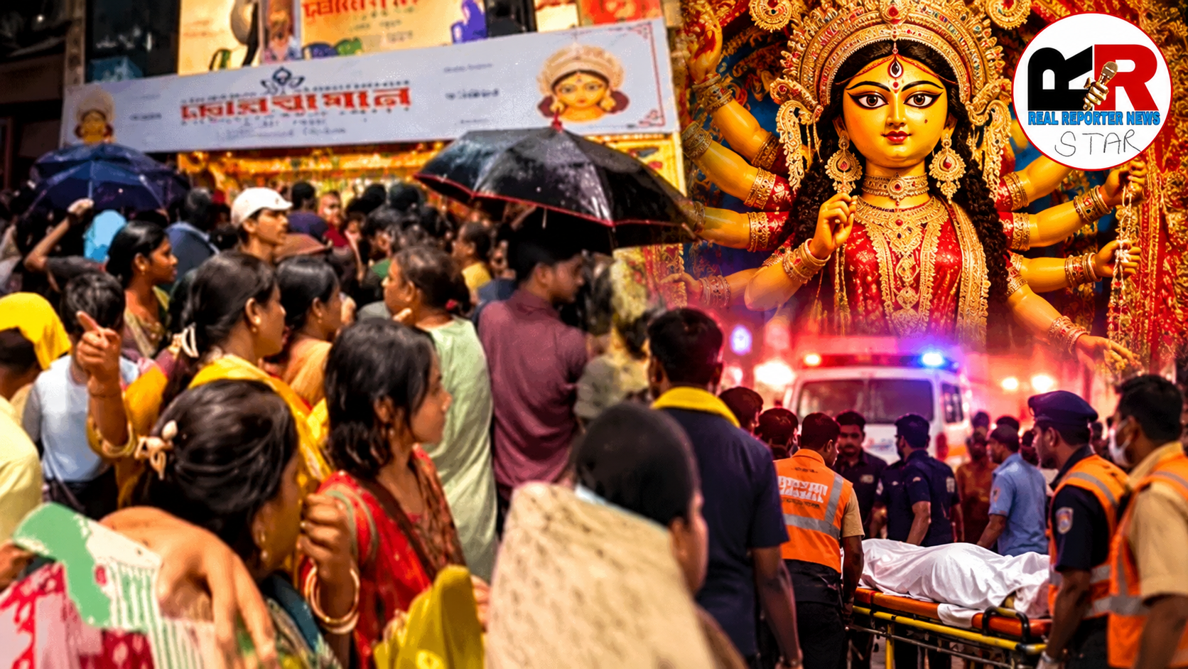 कोलकाता के चोरबागान दुर्गा पूजा पंडाल में