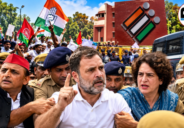 दिल्ली में चुनाव आयोग के खिलाफ